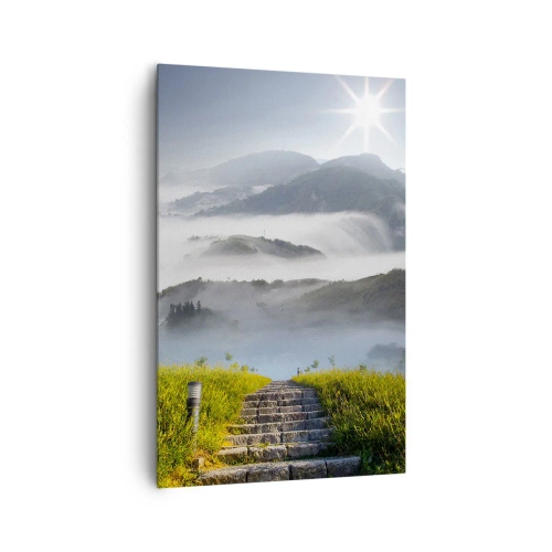 Canvastavla - Bild på duk - Upp mot molnen - 80x120 cm