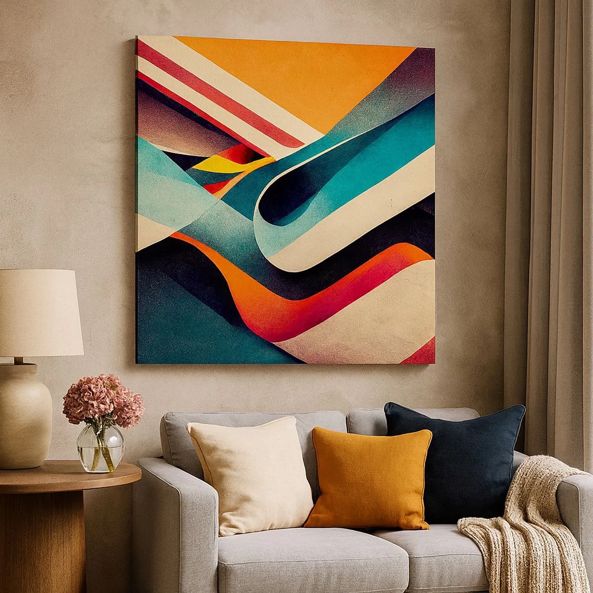 Canvastavla - Bild på duk - Intensiv komposition - 30x30 cm