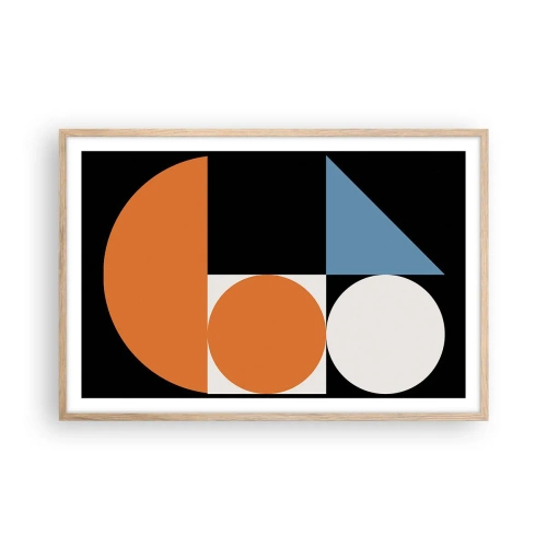 Affisch i ram av ljusek - Geometriska figurer - 91x61 cm