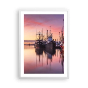 Affisch i vit ram - Inför nästa dag - 50x70 cm
