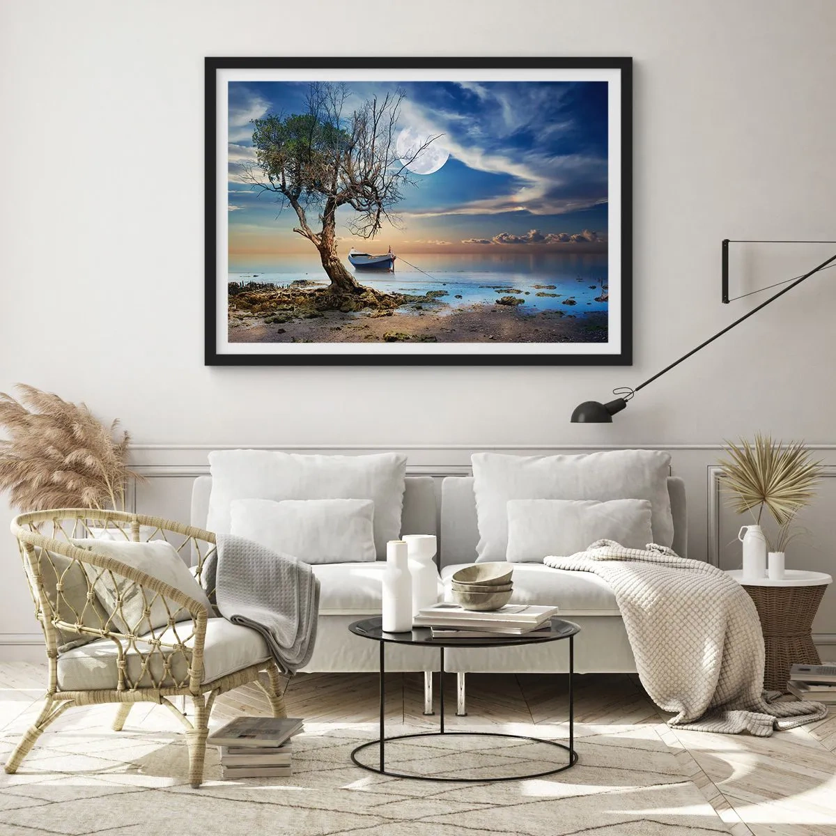 Affisch i svart ram - Är det slut eller början? - 100x70 cm