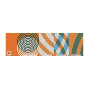 Provbit av fototapet Premium Canvas - Abstrakt cirkulär variation - Abstraktion, Bit, distrikt - 100x30 cm