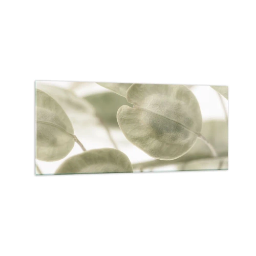 Glastavla - Bild på glas - I början fanns det löv... - 120x50 cm