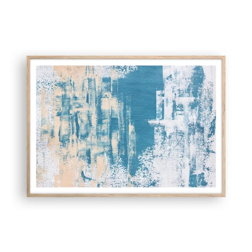 Affisch i ram av ljusek - Genom istapp - 100x70 cm