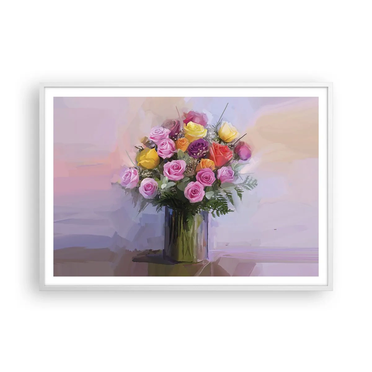 Affisch i vit ram - Stoppad skönhet - 100x70 cm