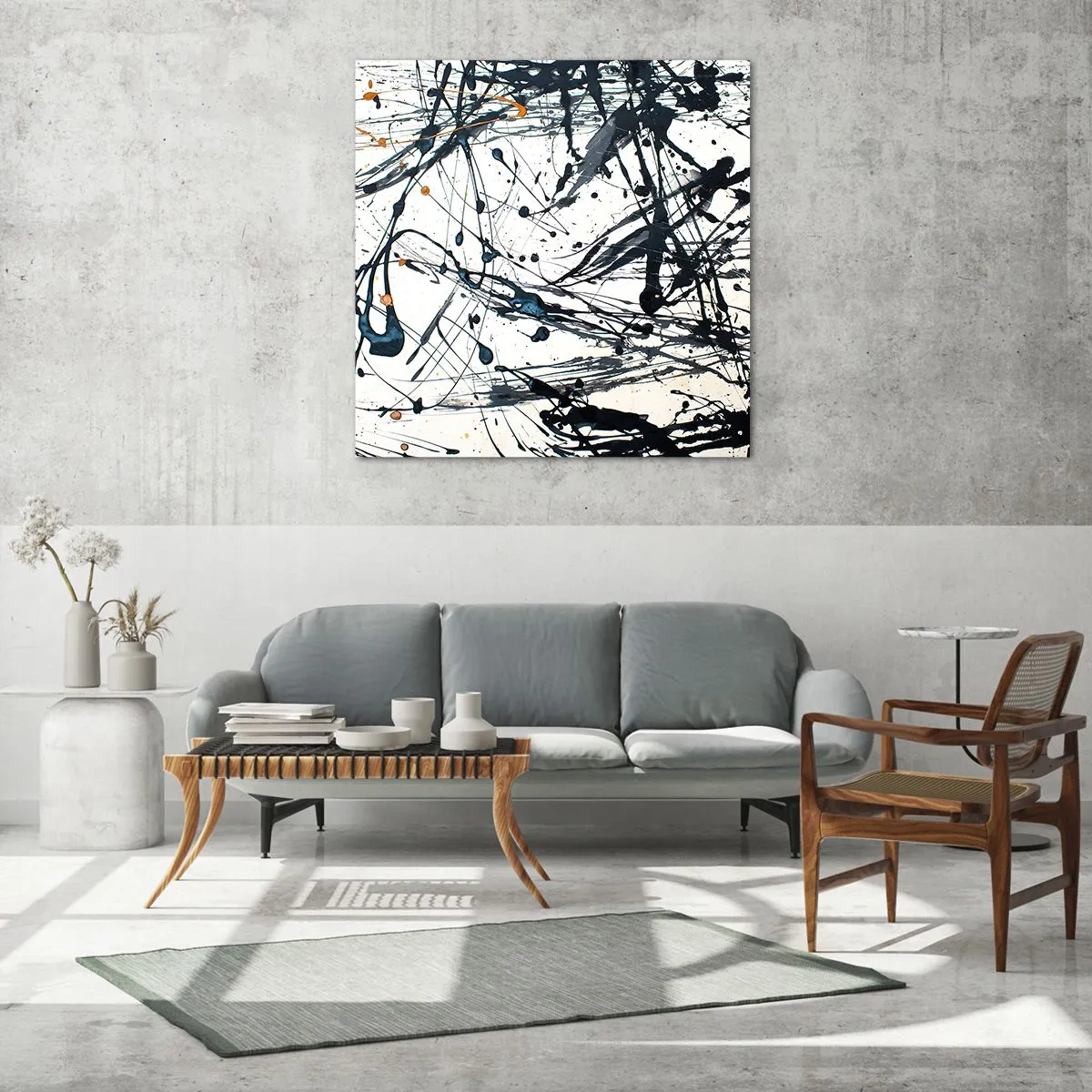 Glastavla - Bild på glas - Med eller utan någon mening? - 50x50 cm