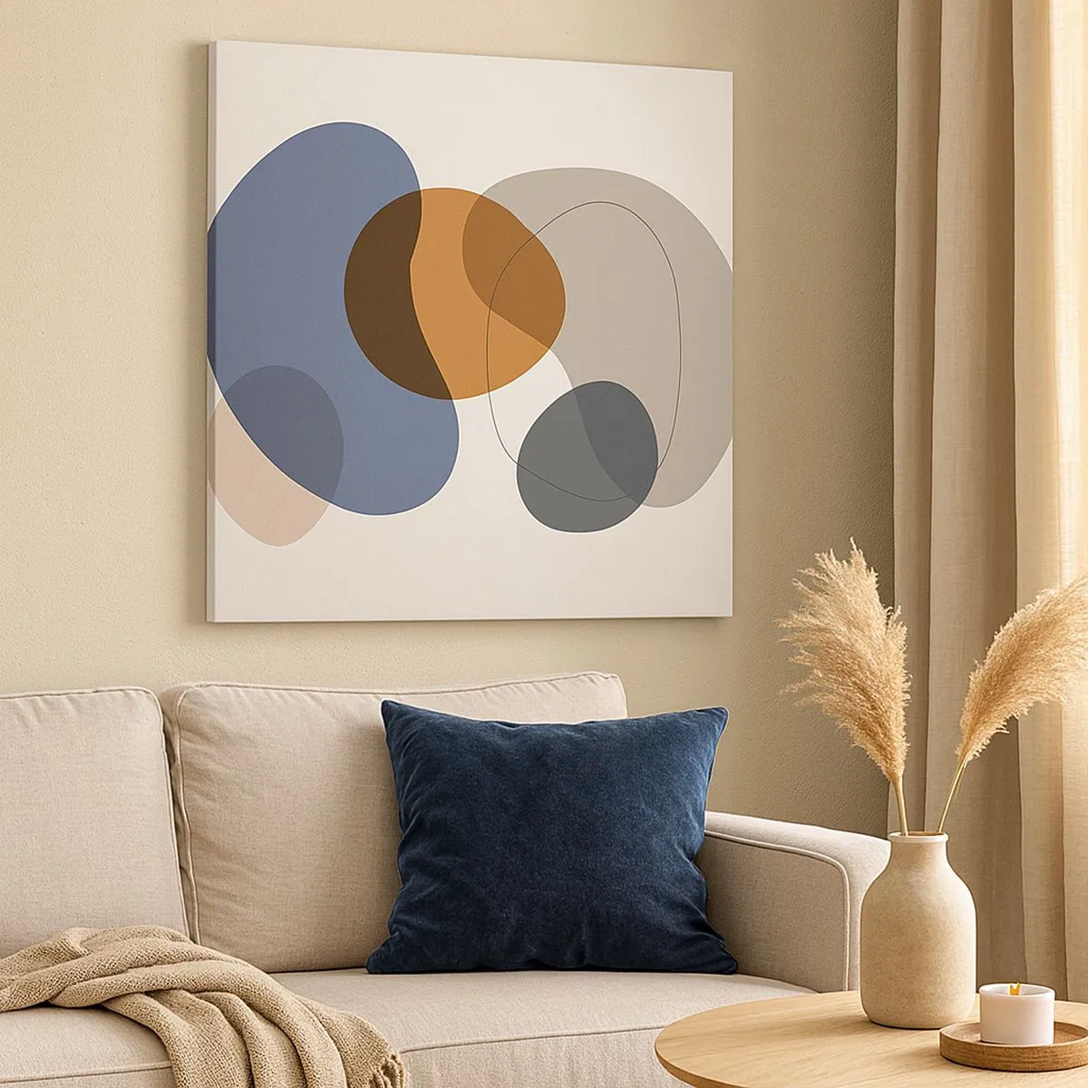 Canvastavla - Bild på duk - Färgernas droppar - 30x30 cm