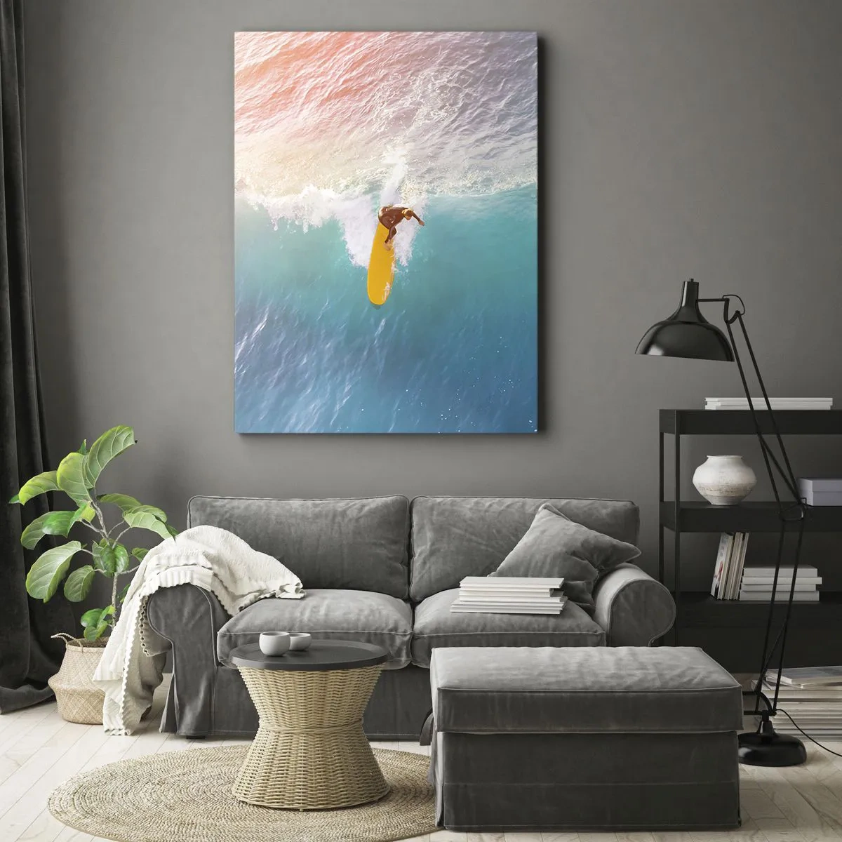 Canvastavla - Bild på duk - Havsryttare - 50x70 cm