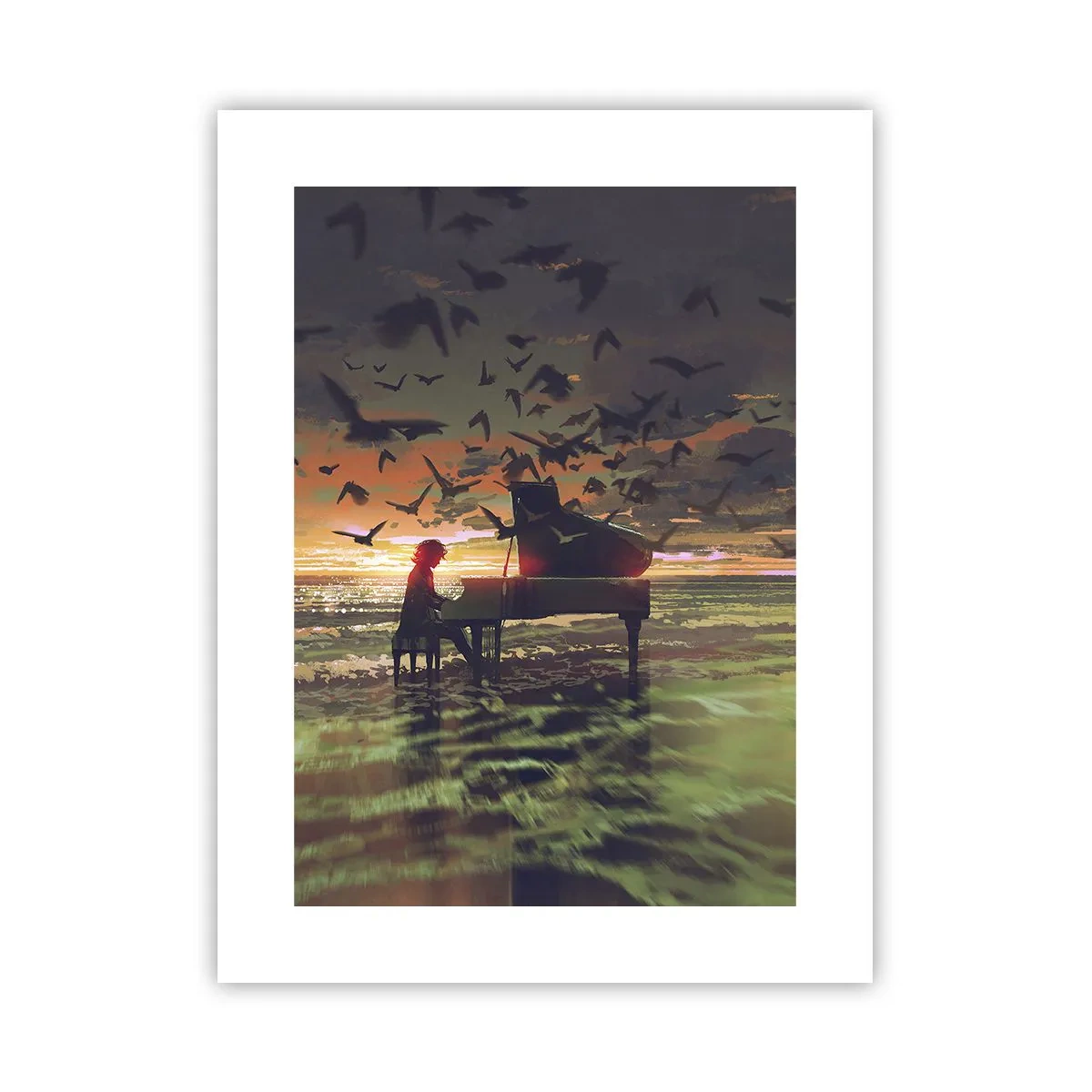 Affisch - Konsert för piano och vågor - 30x40 cm