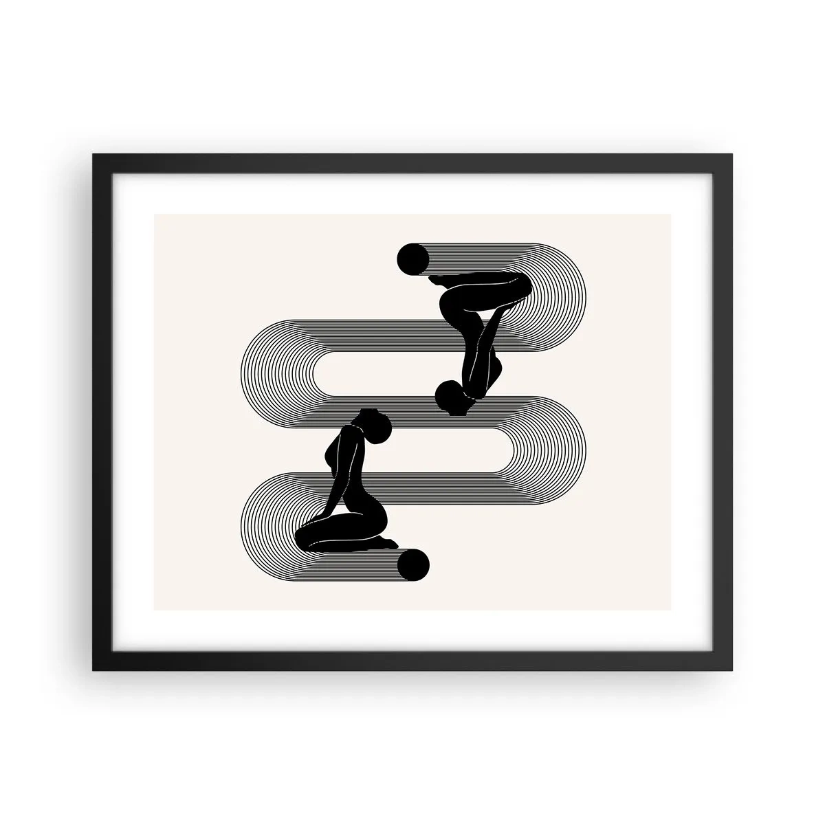 Affisch i svart ram - Sensuell symmetri - 50x40 cm