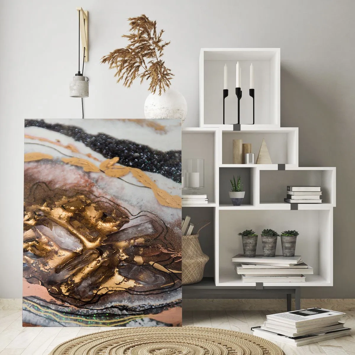 Glastavla - Bild på glas - Jordens element - 50x70 cm