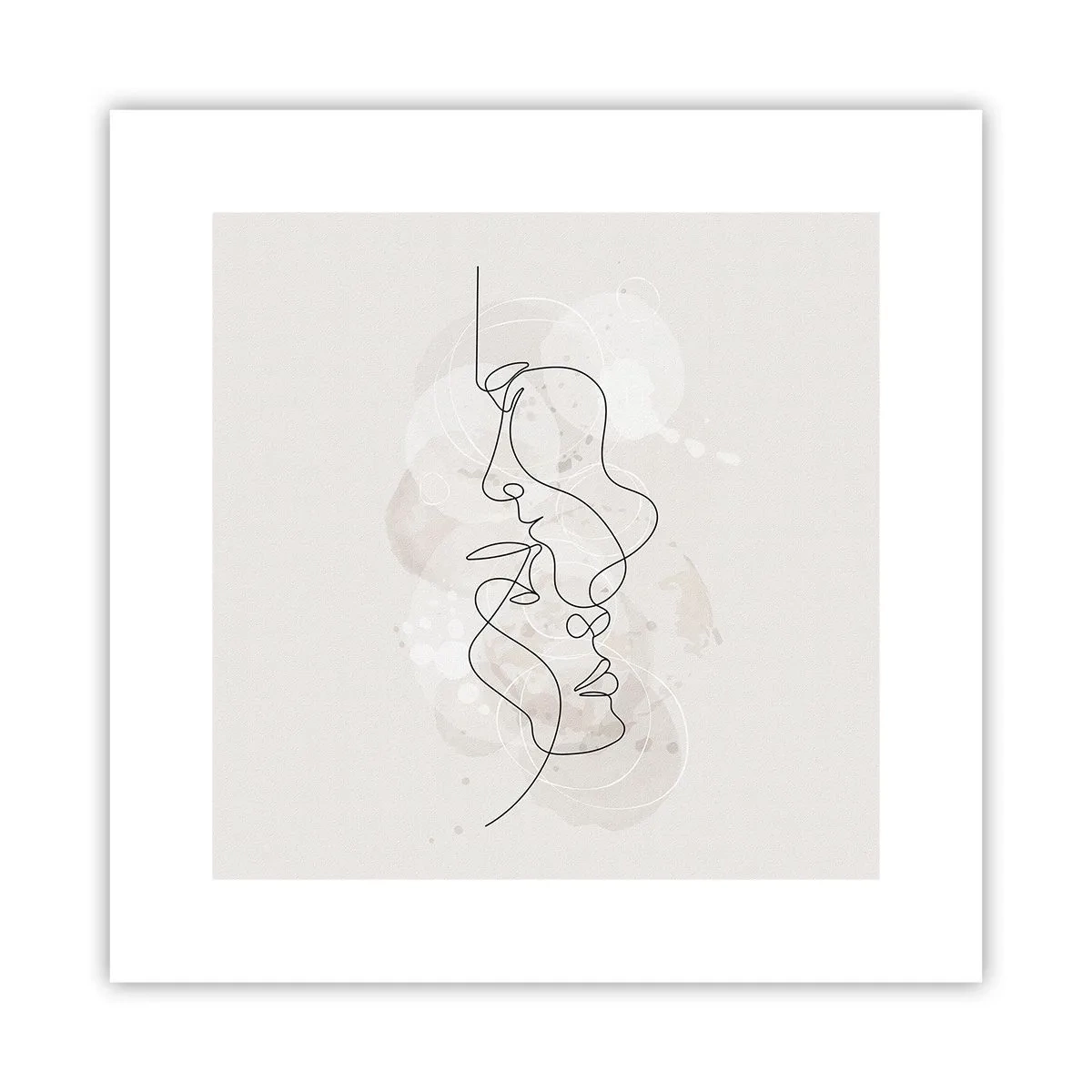 Affisch - Tilltrasslade i famn - 30x30 cm