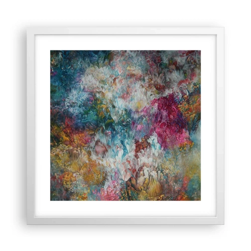 Affisch i vit ram - I full blom - 40x40 cm