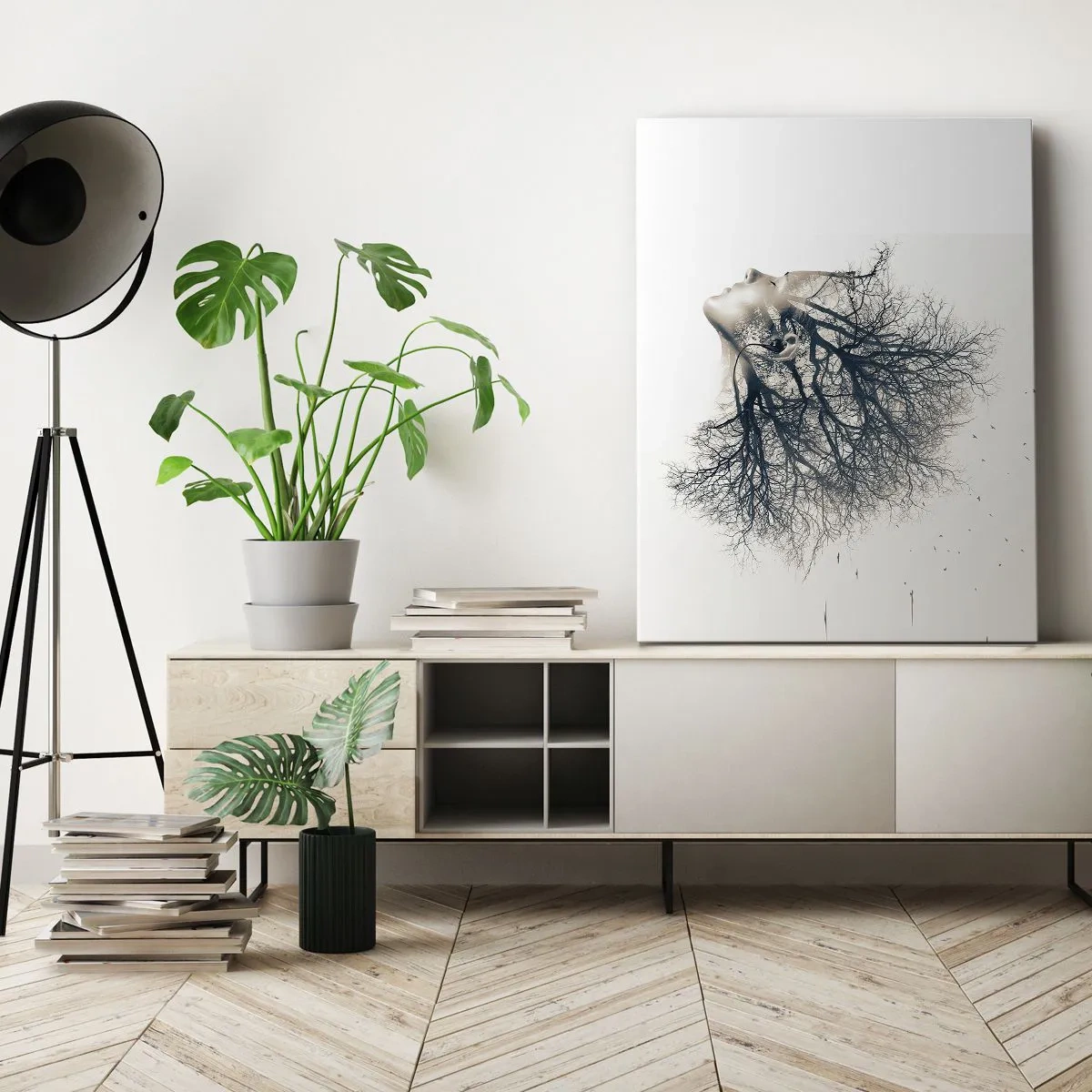 Canvastavla - Bild på duk - Lyssnar på trädens viskningar - 50x70 cm