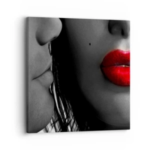 Canvastavla - Bild på duk - Ansikte vid ansikte  - 30x30 cm