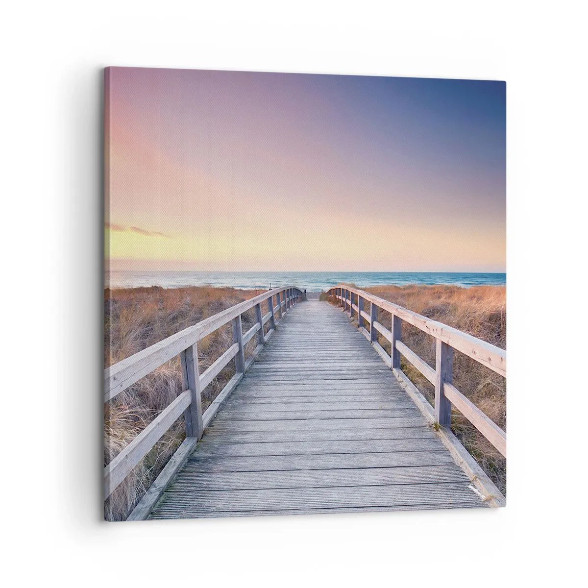 Canvastavla - Bild på duk - Kvällssken i Östersjön - 60x60 cm