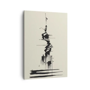 Canvastavla - Bild på duk - Skyndsam abstraktion - 50x70 cm