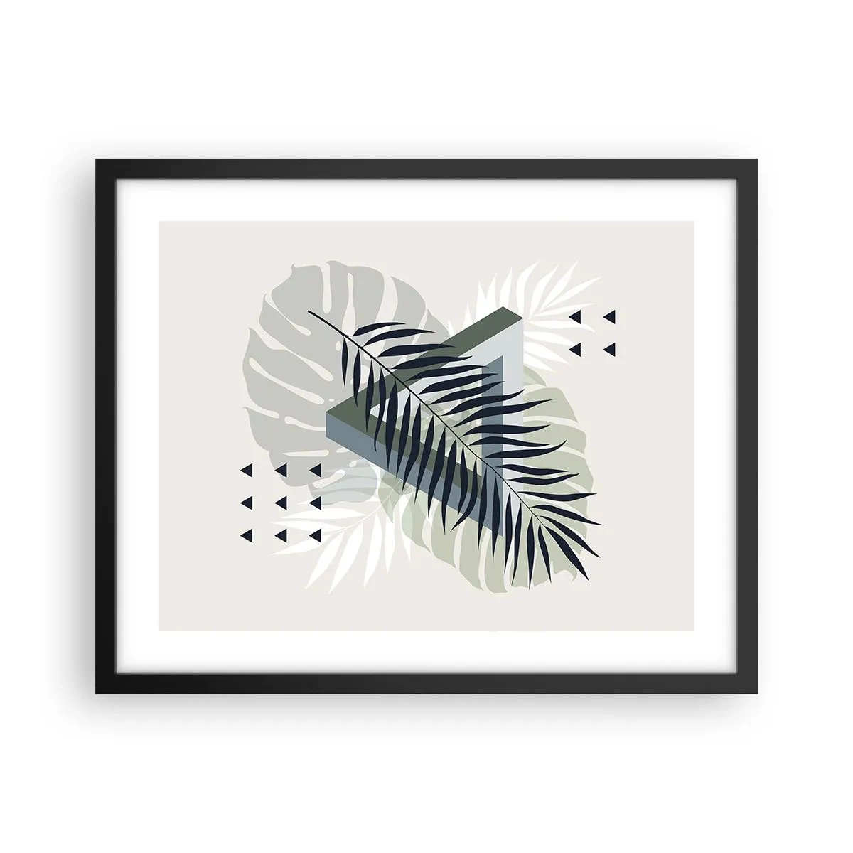 Affisch i svart ram - Natur och geometri – två ordningar? - 50x40 cm