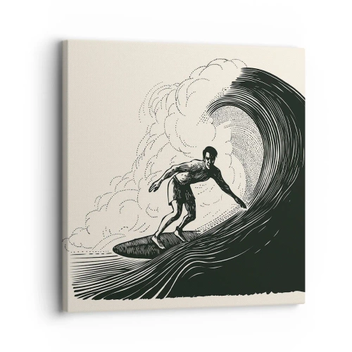 Canvastavla - Bild på duk - Vågens kung - 30x30 cm