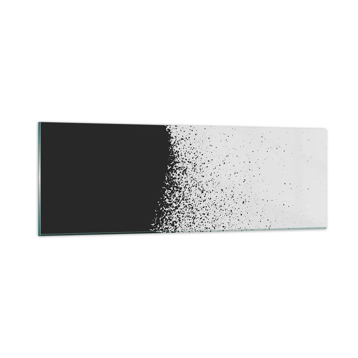 Glastavla - Bild på glas - Partiklarnas rörelse - 90x30 cm