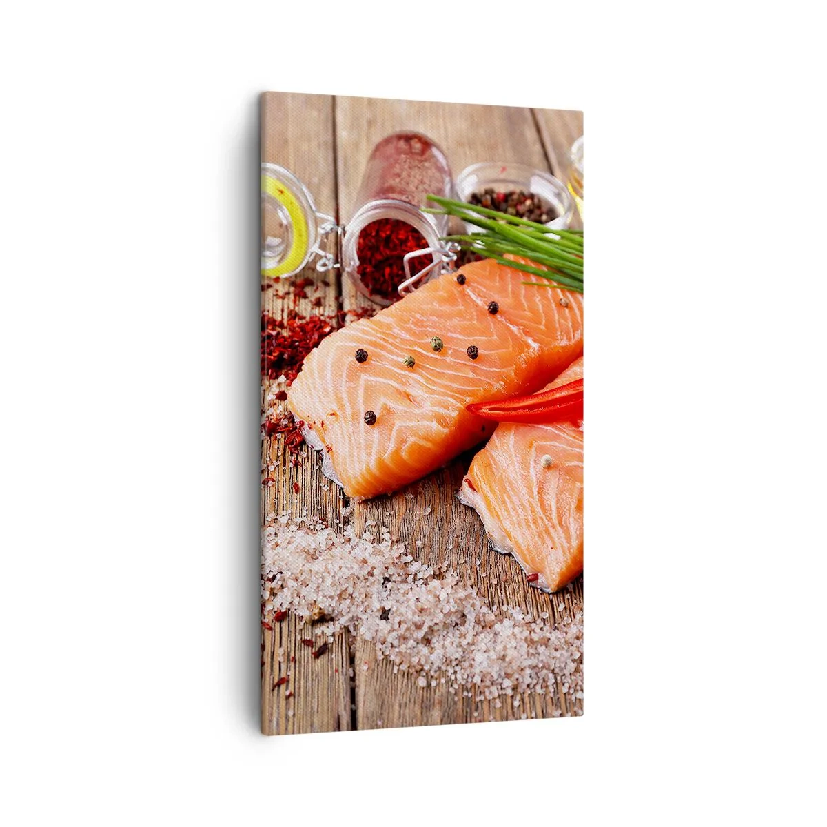 Canvastavla - Bild på duk - Norskt äventyr i köket - 45x80 cm