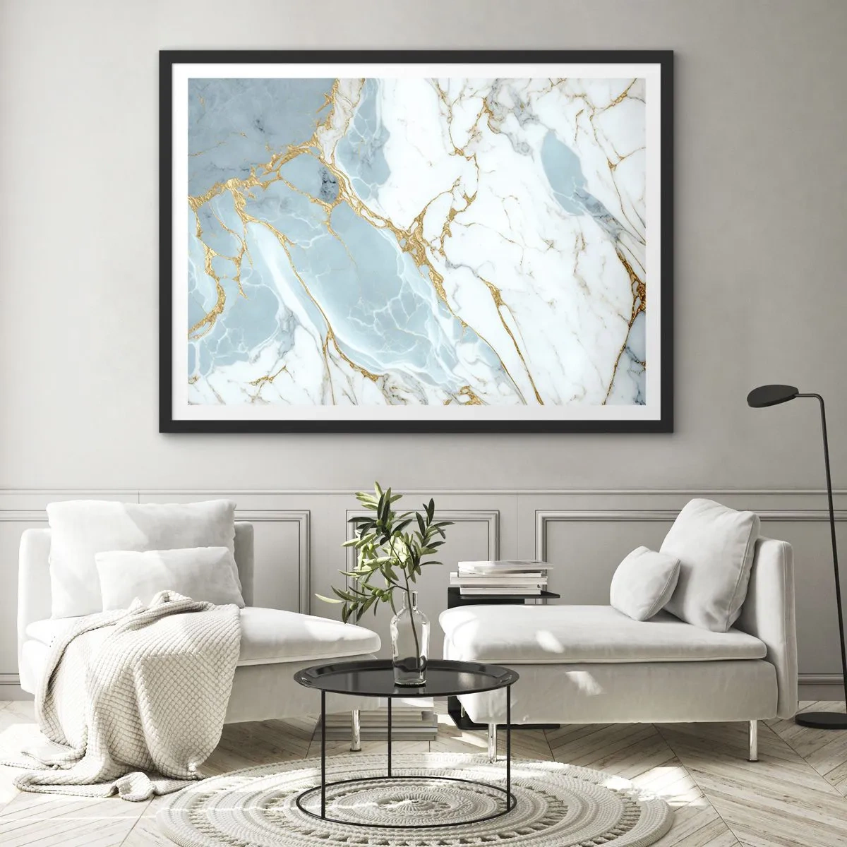 Affisch i svart ram - Stenrikedom - 70x50 cm