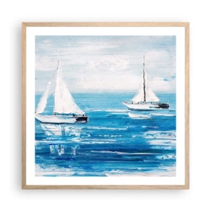 Affisch i ram av ljusek - Med en vän vid din sida - 60x60 cm