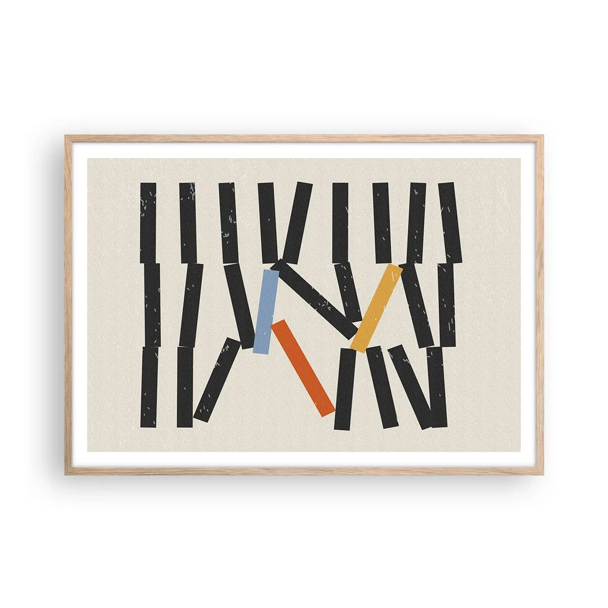 Affisch i ram av ljusek - Domino - komposition - 100x70 cm