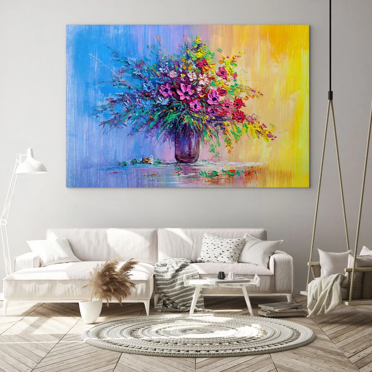 Glastavla - Bild på glas - Sommarängens gåva - 120x80 cm