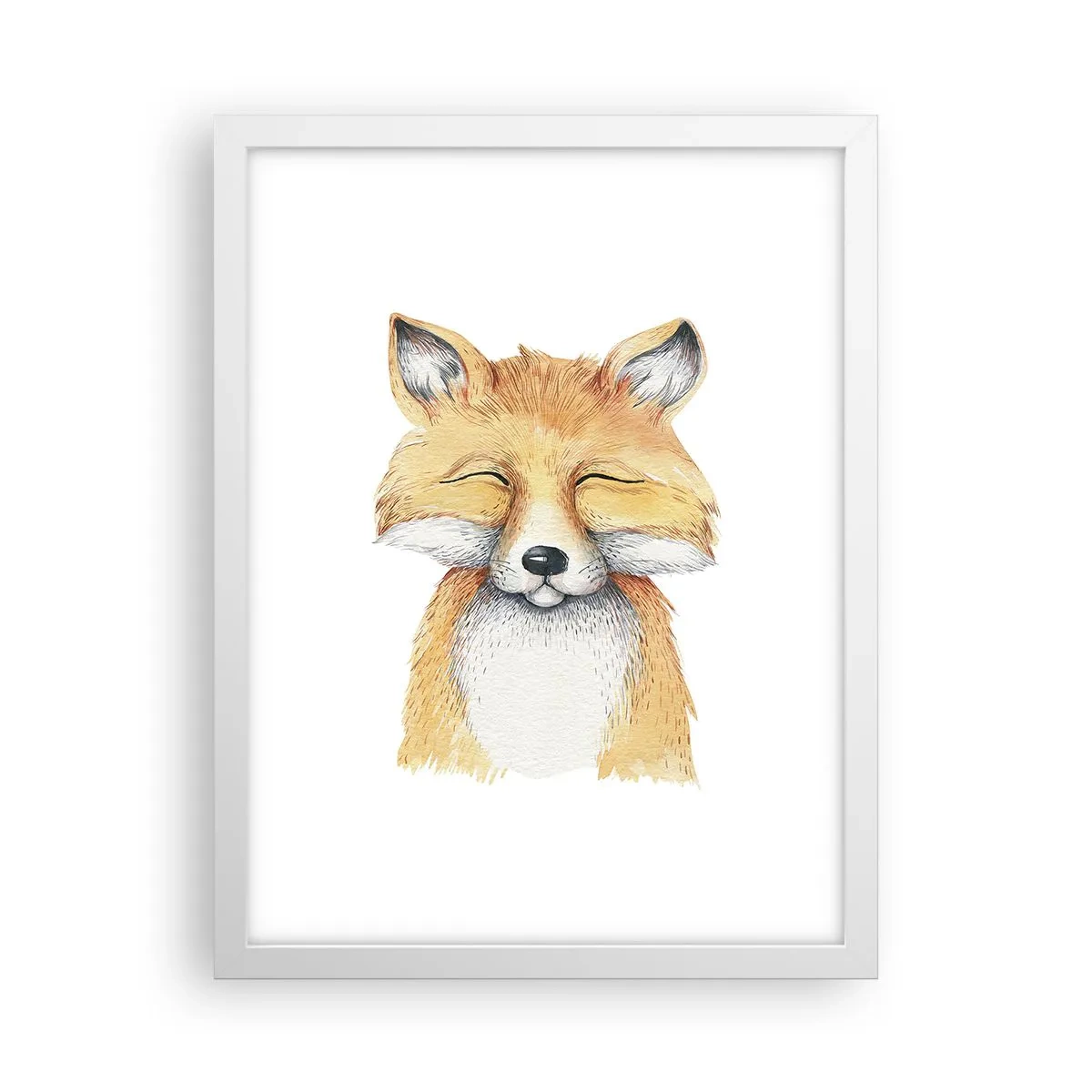 Affisch i vit ram - Rävens humör - 30x40 cm