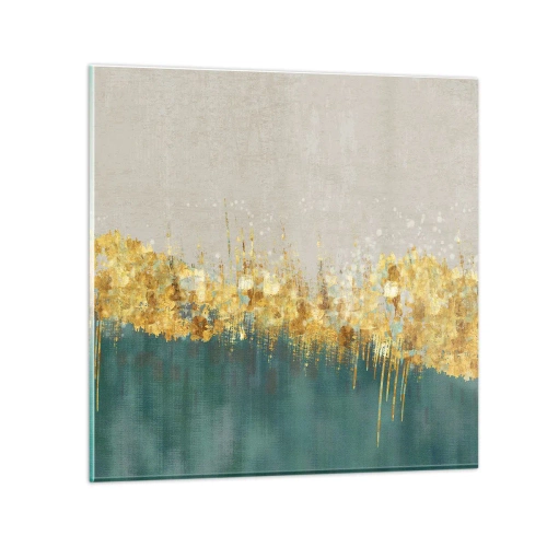 Glastavla - Bild på glas - Den gyllene gränsen - 30x30 cm