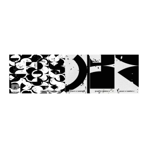Provbit av fototapet Premium Canvas - Vit är vit och svart är svart - Abstraktion, Bit, Grafik - 100x30 cm