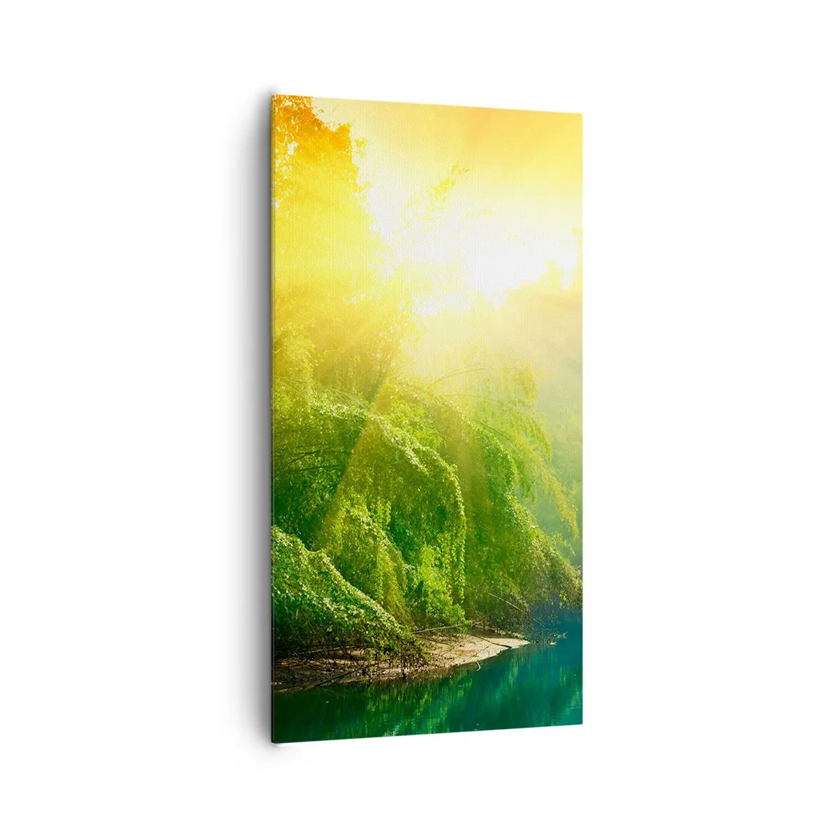 Canvastavla - Bild på duk - Sjunka i solen och skuggan - 65x120 cm