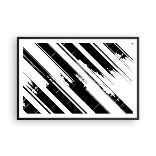 Affisch i svart ram - Intensiv och dynamisk komposition - 91x61 cm