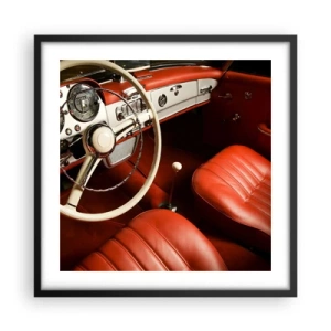 Affisch i svart ram - Lyx i vintage stil - 50x50 cm