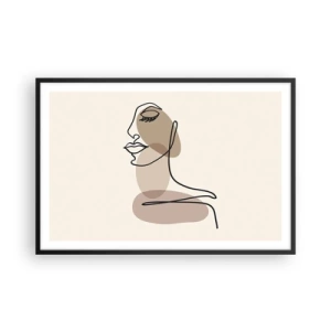 Affisch i svart ram - Lyssnar på sig själv - 91x61 cm