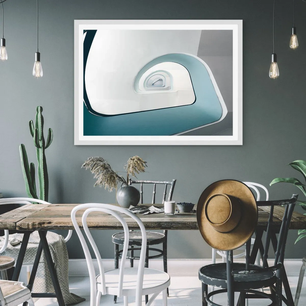 Affisch i vit ram - Till det blåas botten - 100x70 cm