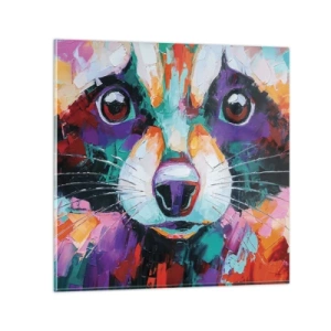 Glastavla - Bild på glas - Enbart goda emotioner - 30x30 cm