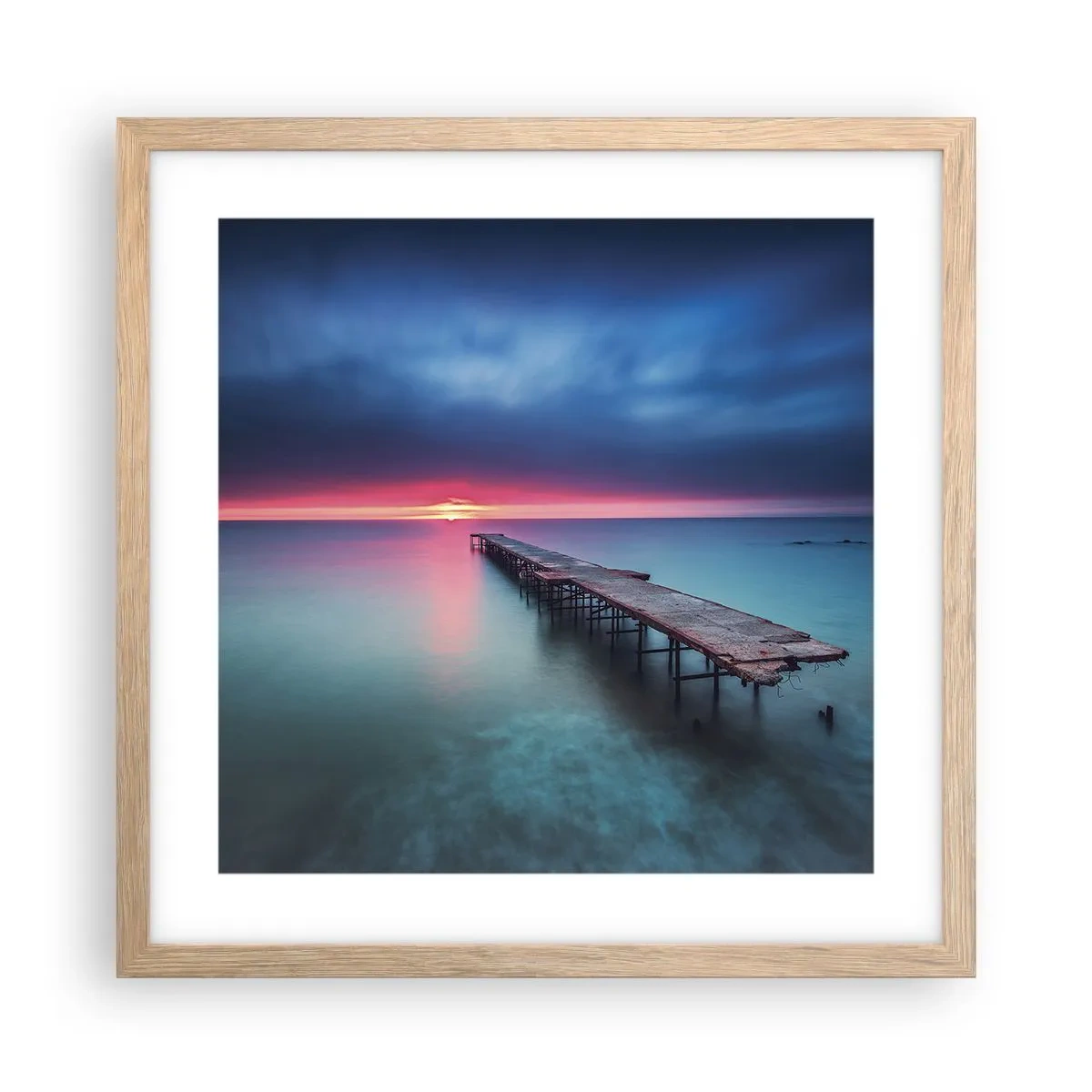 Affisch i ram av ljusek - Mellan himlen och jorden - 40x40 cm