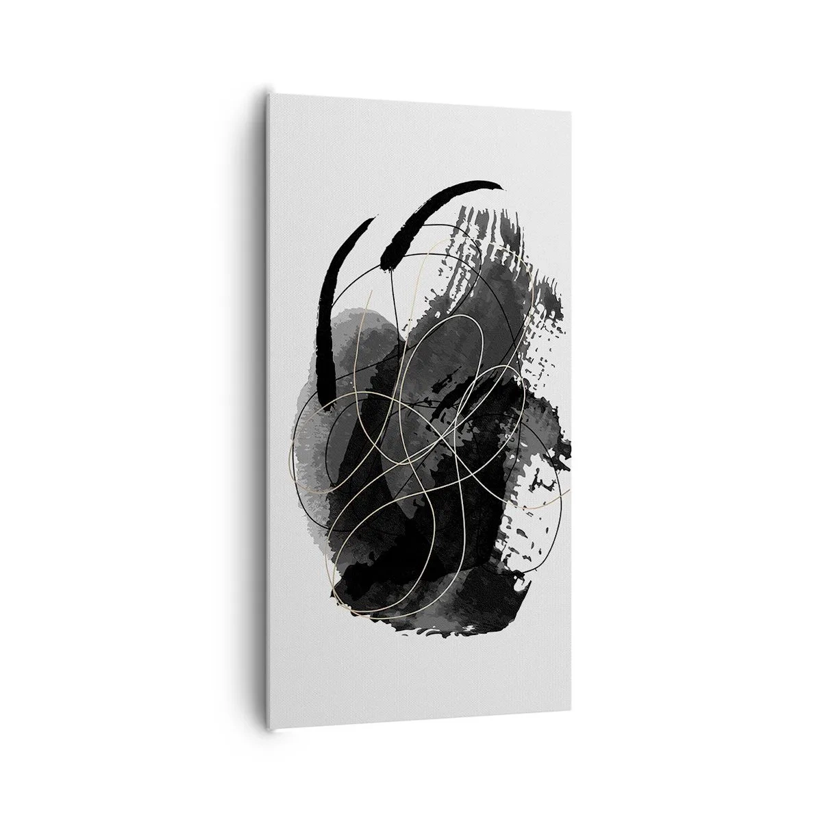 Canvastavla - Bild på duk - Uppkommen ur svärta - 65x120 cm