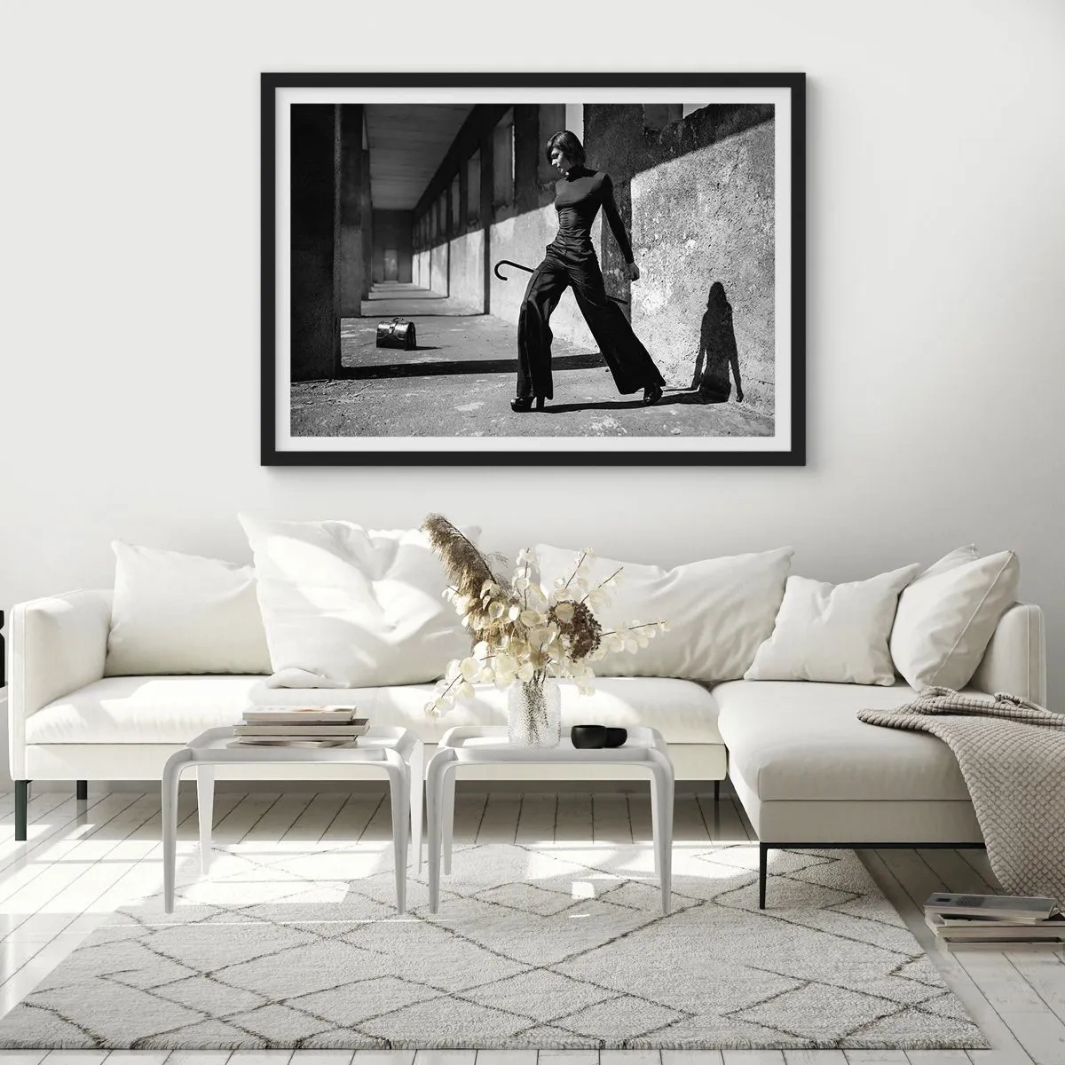 Affisch i svart ram -  Stadselegans - 100x70 cm