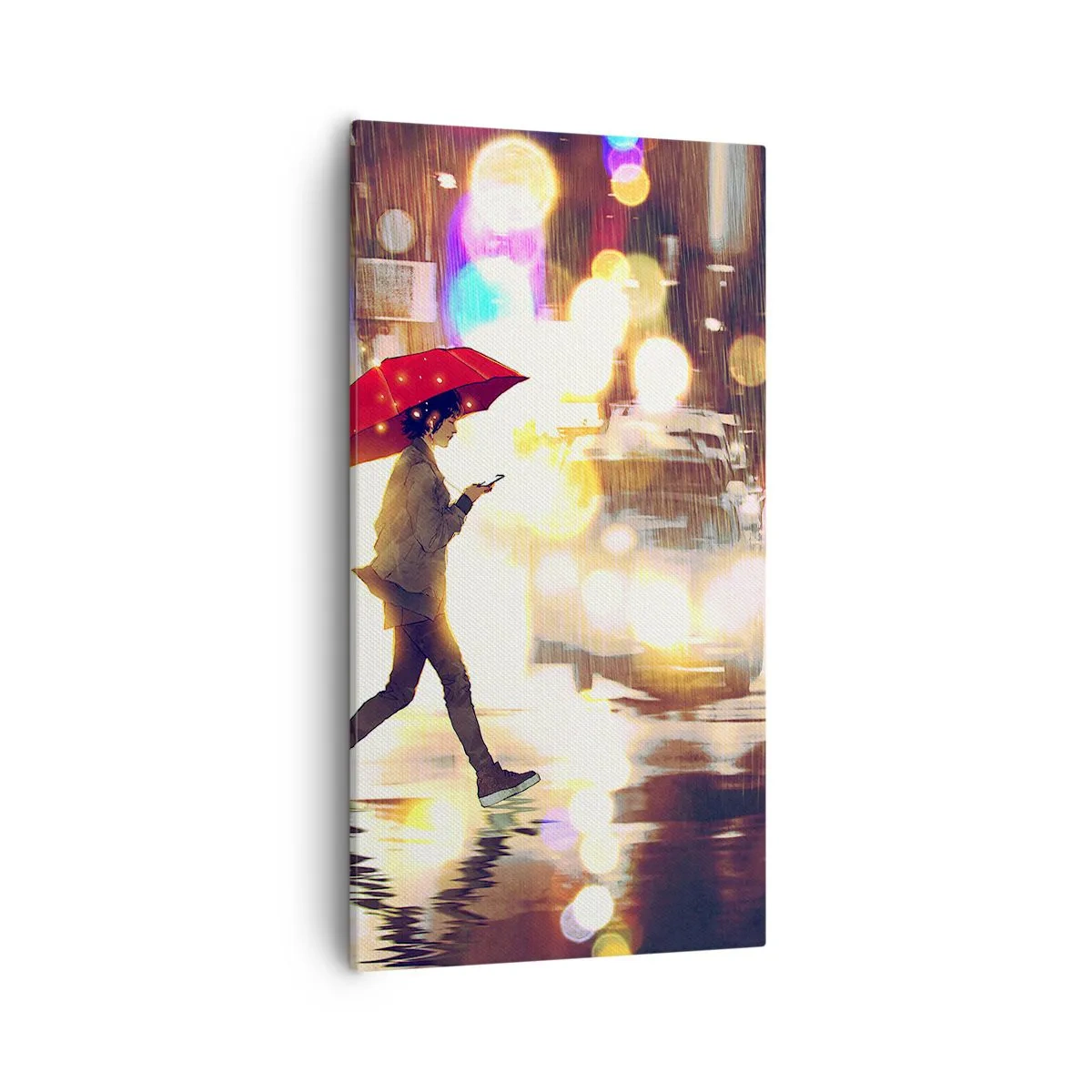 Canvastavla - Bild på duk - Solig trots allt - 55x100 cm