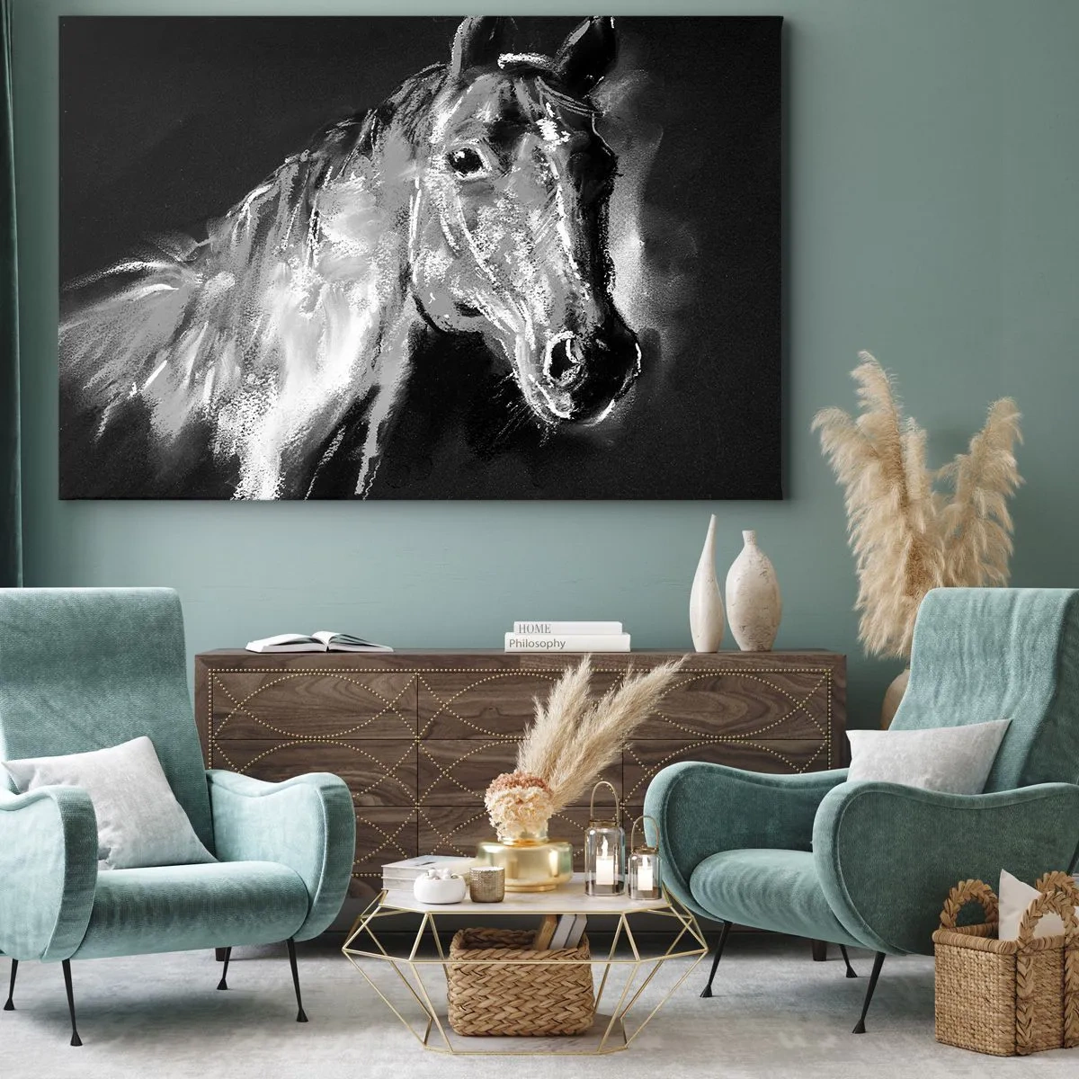 Canvastavla - Bild på duk - Ädelskälens glitter - 70x50 cm