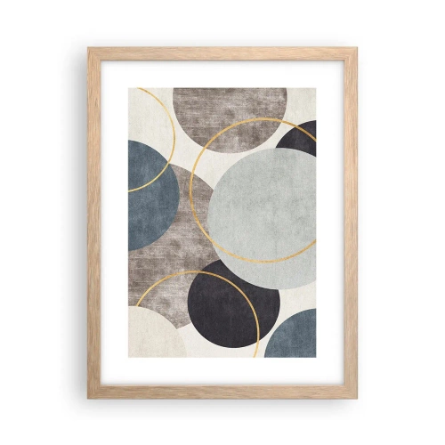 Affisch i ram av ljusek - Cirkel efter cirkel - 30x40 cm