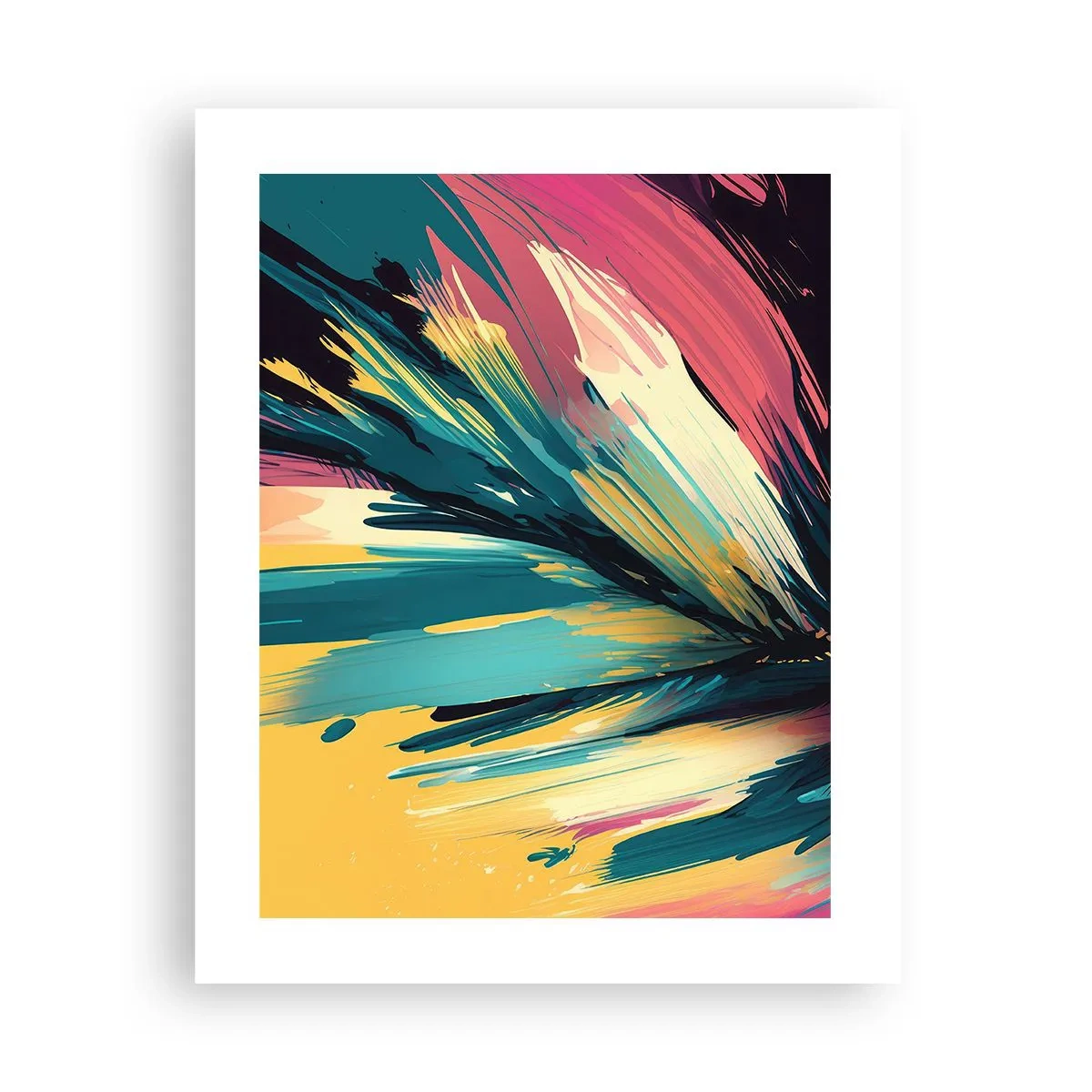 Affisch - Komposition - en explosion av glädje - 40x50 cm
