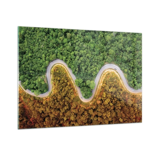 Glastavla - Bild på glas - Gränser och genombrott - 100x70 cm