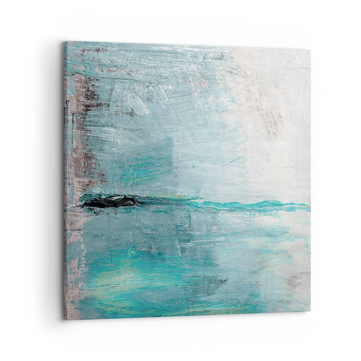 Canvastavla - Bild på duk - Horisontellt i blått - 50x50 cm