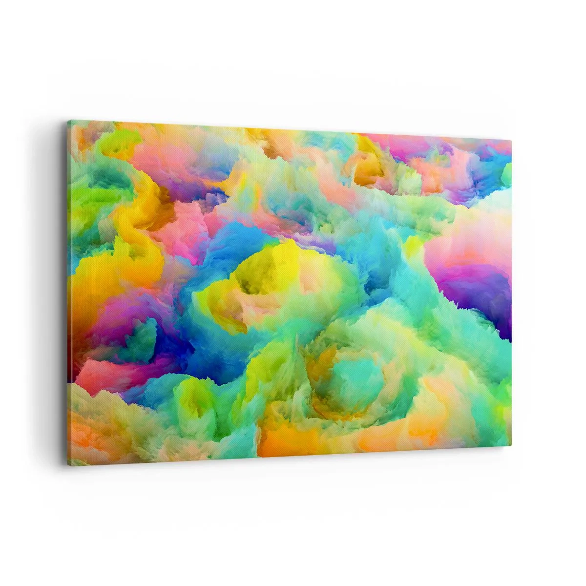 Canvastavla - Bild på duk - Regnbågsdun - 120x80 cm