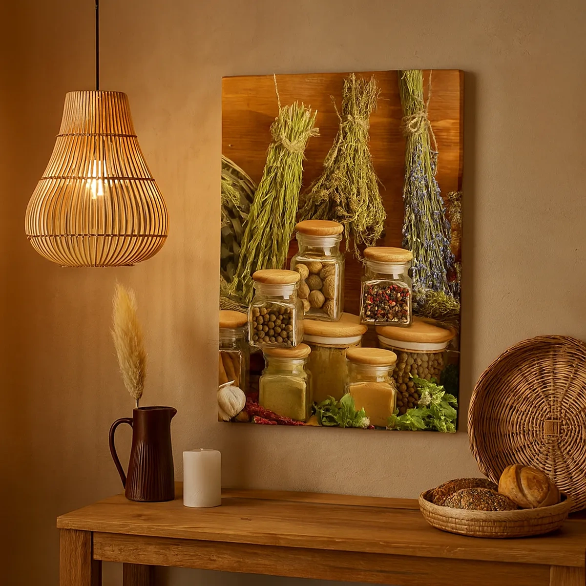 Canvastavla - Bild på duk - Trolldom i köket - 50x70 cm