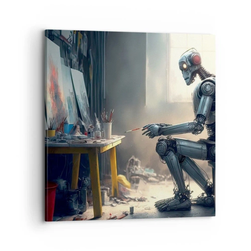 Canvastavla - Bild på duk - Den skapande handlingen - 70x70 cm